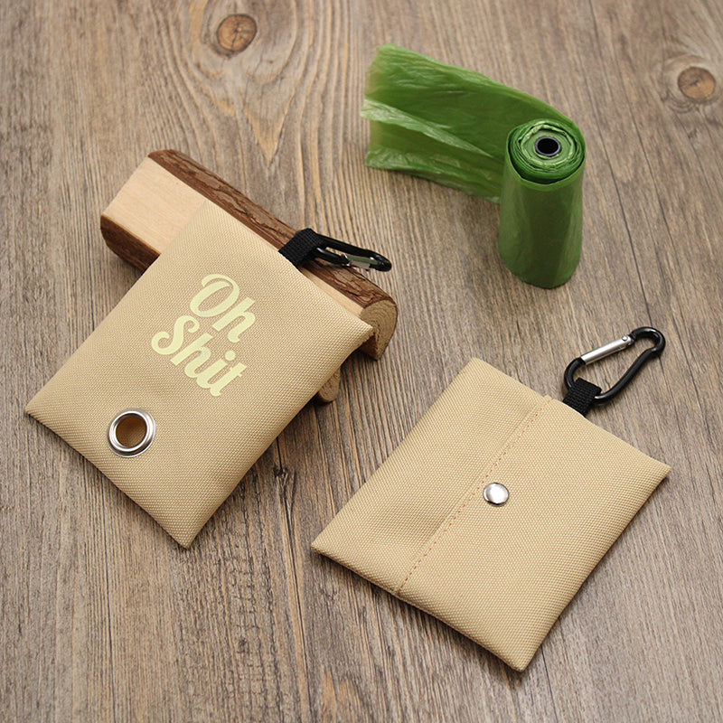 Pet Supplies Canvas Waste Bags Poop Bag Dispenser Portable Pet Poop Bag Holder Outdoor Puppy Kitten Litter Pickup Organizer