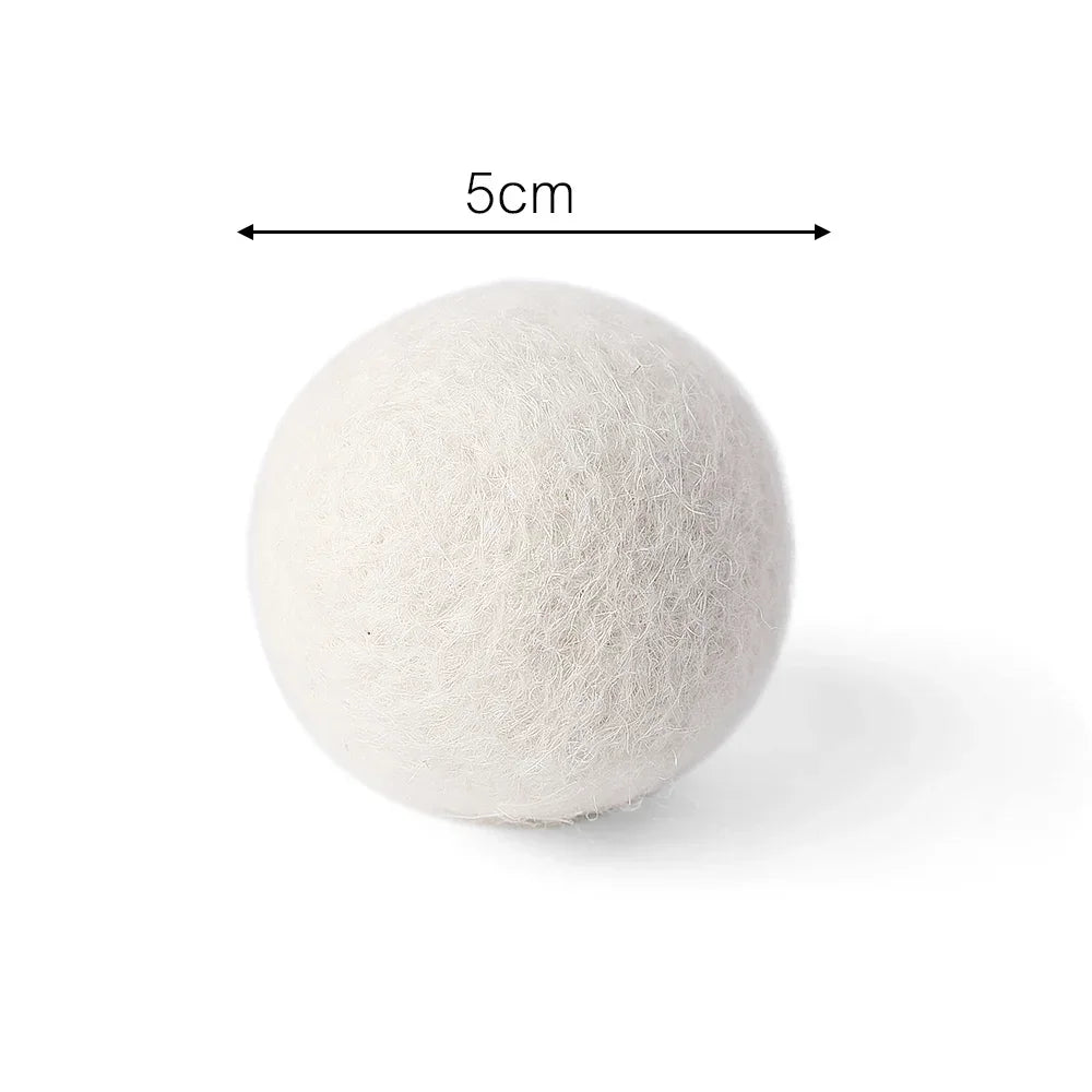 6Pcs Reusable Wool Dryer Balls Clothes Softener Laundry Fleece Dryer Ball Kit Home Clothes Dryer Washing Machine 3/4/5/6/7cm