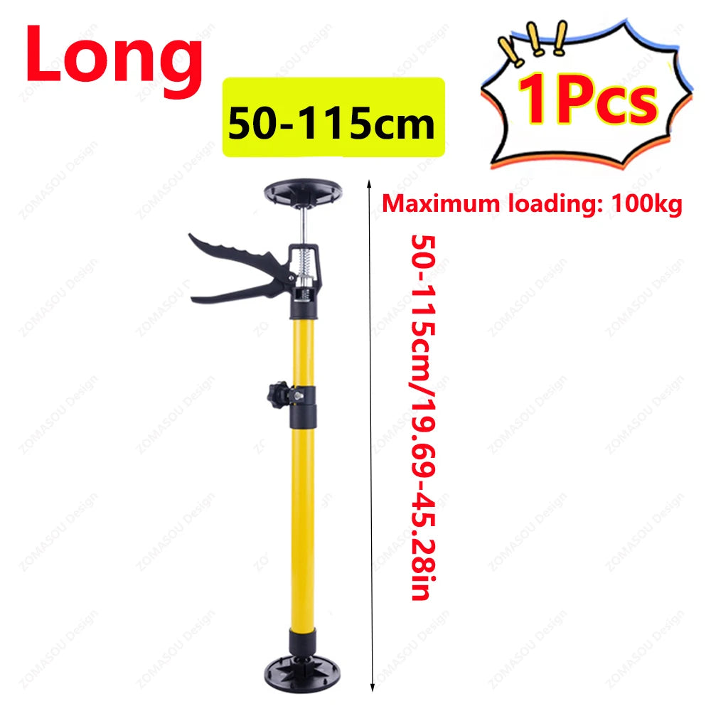 1-2Pcs Labor-Saving Telescopic Support Rods Jack Bar Drywall Door Lift Support Construction Tool for Cabinet Stairs Porches Deck