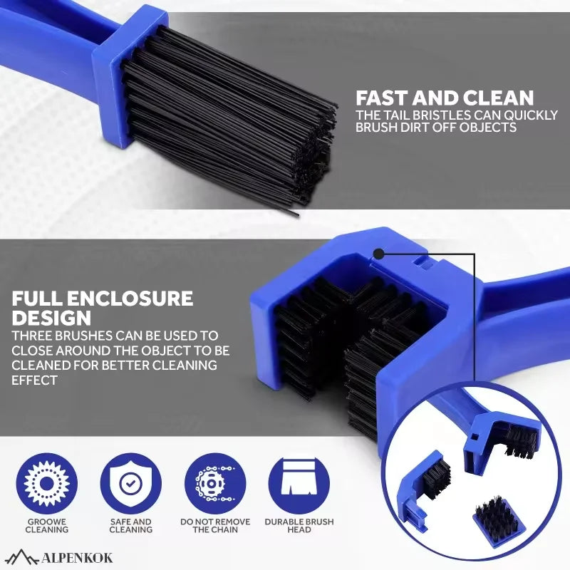 1pc Portable Bicycle Chain Cleaner, Motorcycle Road Bike Chain Clean Brush, Bicycle Clean Tool Kit, Cycling Chain Cleaner Mainte