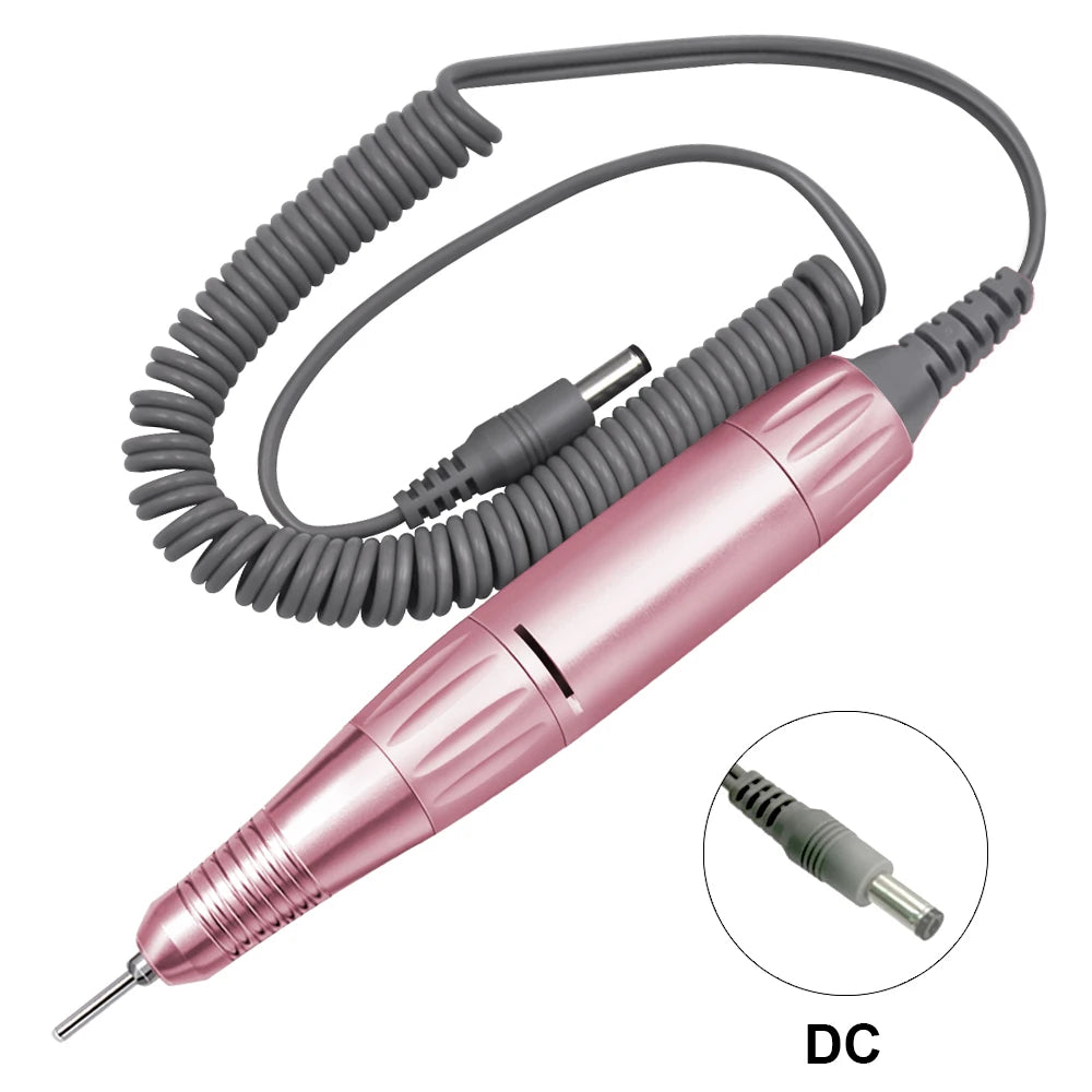 35000 RPM DC & 3 PIN Electric Nail Drill Pen Handle File Polish Grind Machine Handpiece Manicure Tool Nail Drill Accessories