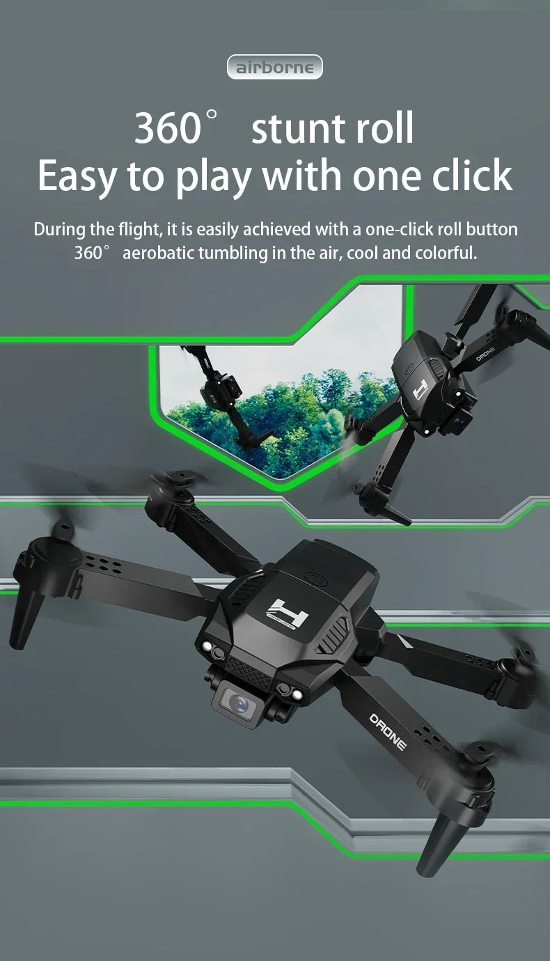 New H4 Mini Drone 4K WIFI FPV Wide Angle HD Dual8K Camera Height Hold RC Foldable Quadcopter Helicopter Toy Gift Apron Sell