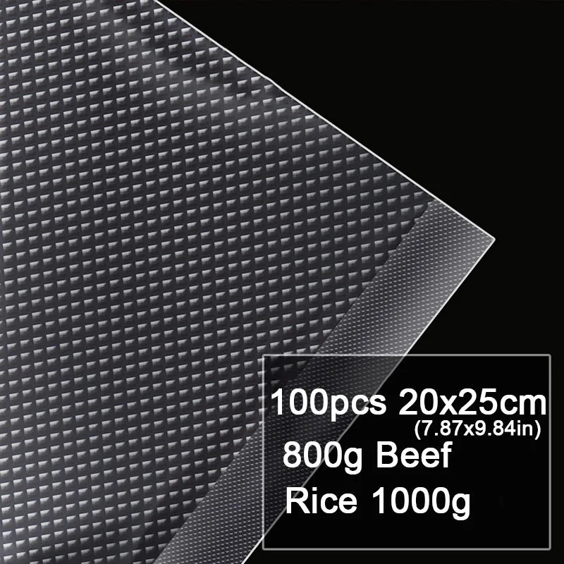 100PCS/LOT vacuum sealer Plastic Storage bag for vacuum sealing machine for pack food saver Packaging Rolls packer seal bags