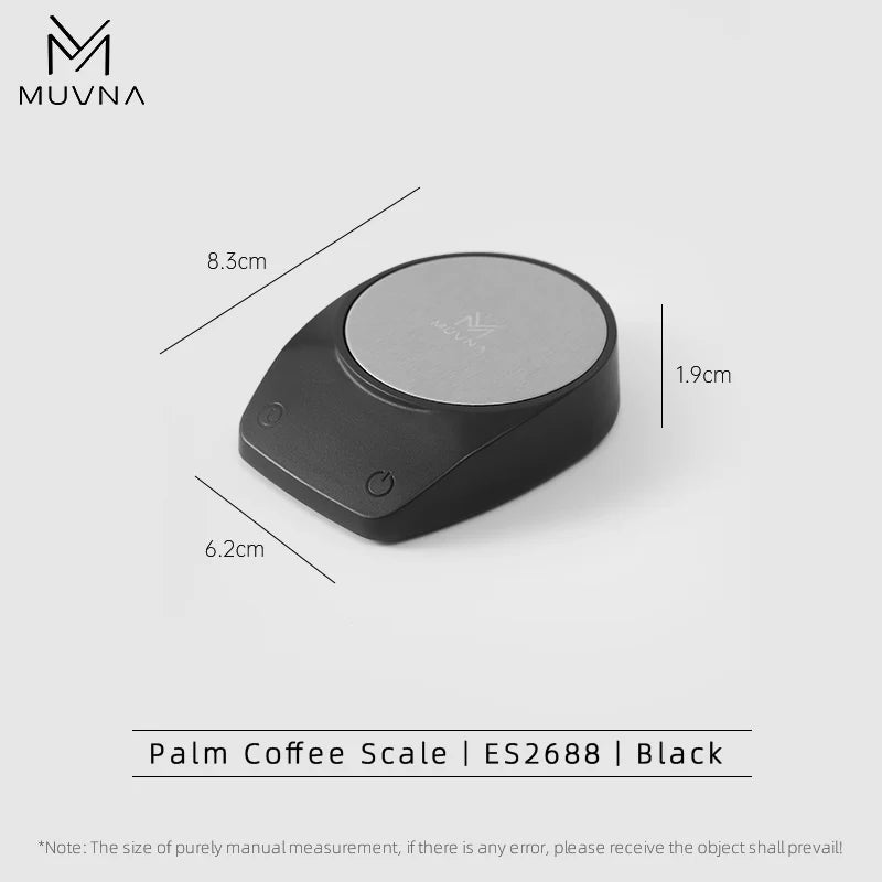 MUVNA-Mini Escala Espresso Eletrônico Exact 0.1g, Alta Precisão,Pesando LED, Balança de Café Portátil, Pó Recebendo Cup, 0.1g