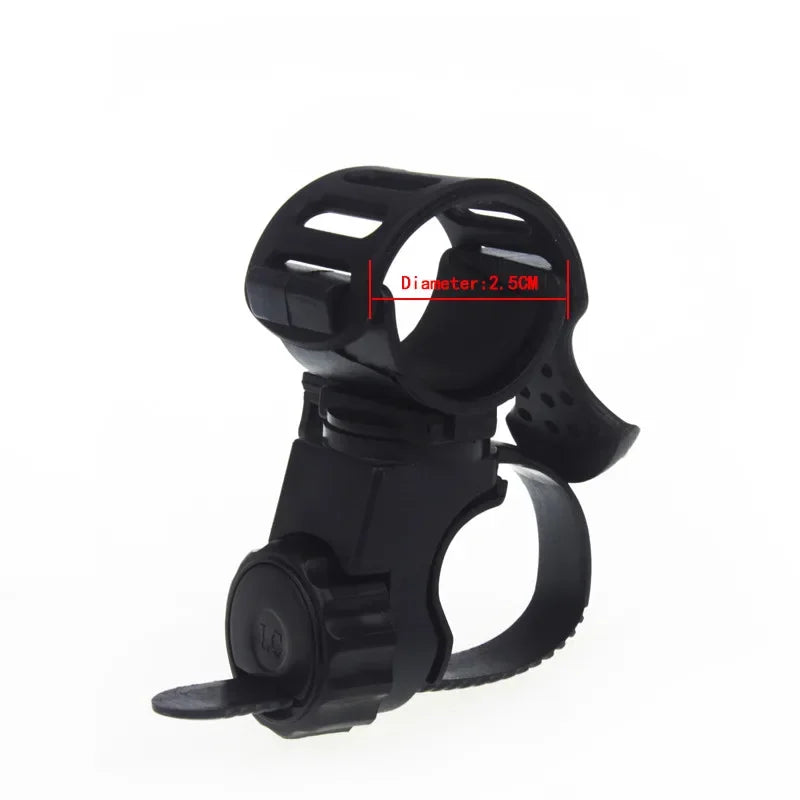 20-45mm Bicycle Flashlight Holder Mount 360° Adjustable Rubber Straps Cycle Bike Front Torch LED Headlight Clamp Clip Bracket