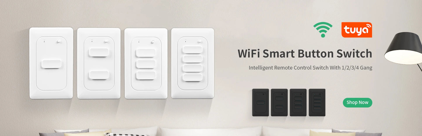 Tuya Smart WiFi Light Switch 4x4 Brazil Light Wall Switches Touch Panel 4/6 Gang Wireless Control for Alexa Google Home 100-250V