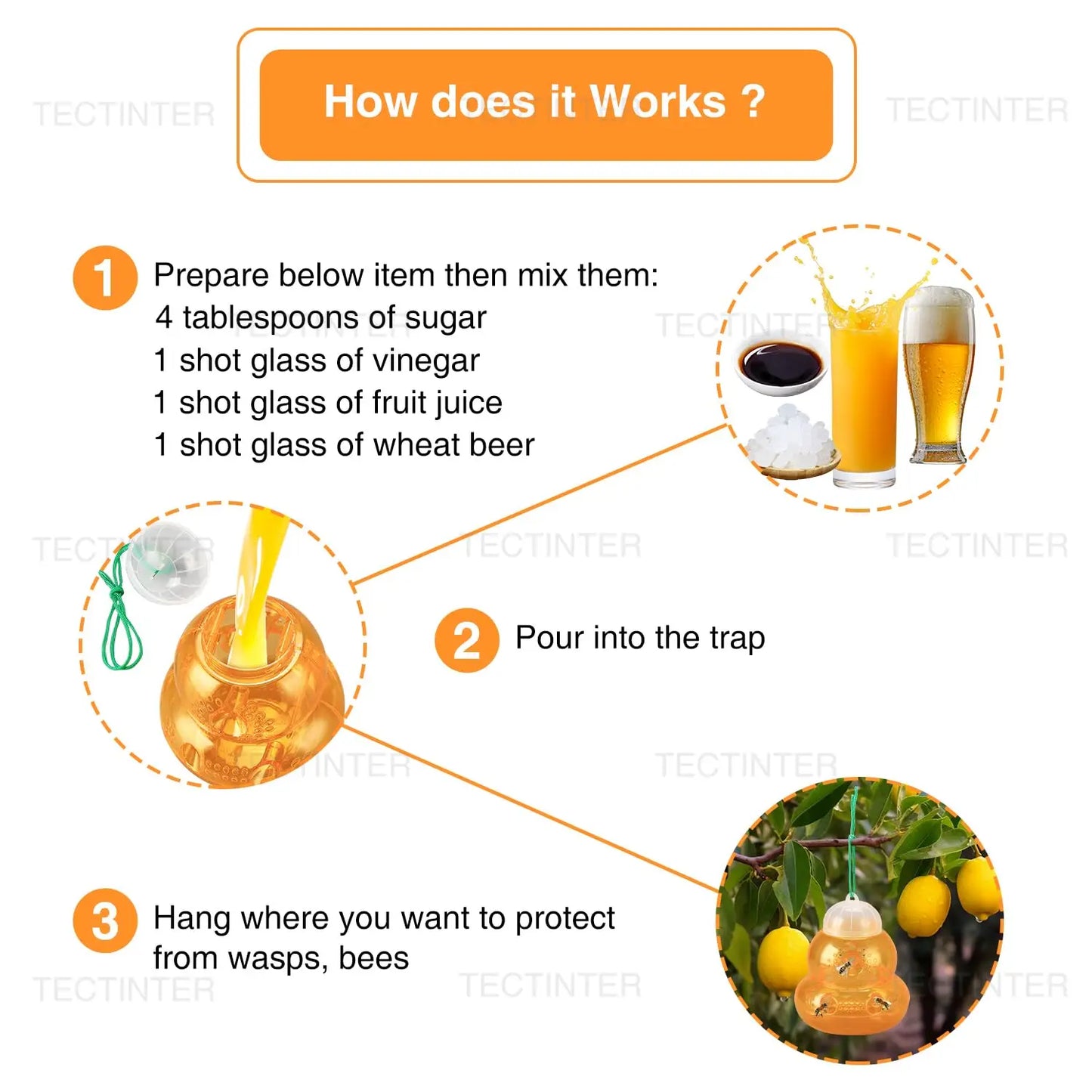 Wasp Trap Outdoor Reusable Portable Wasp Catcher Non-toxic Pest Control Garden Multi-hole Bee Trap for Home Farm Yard Supplies