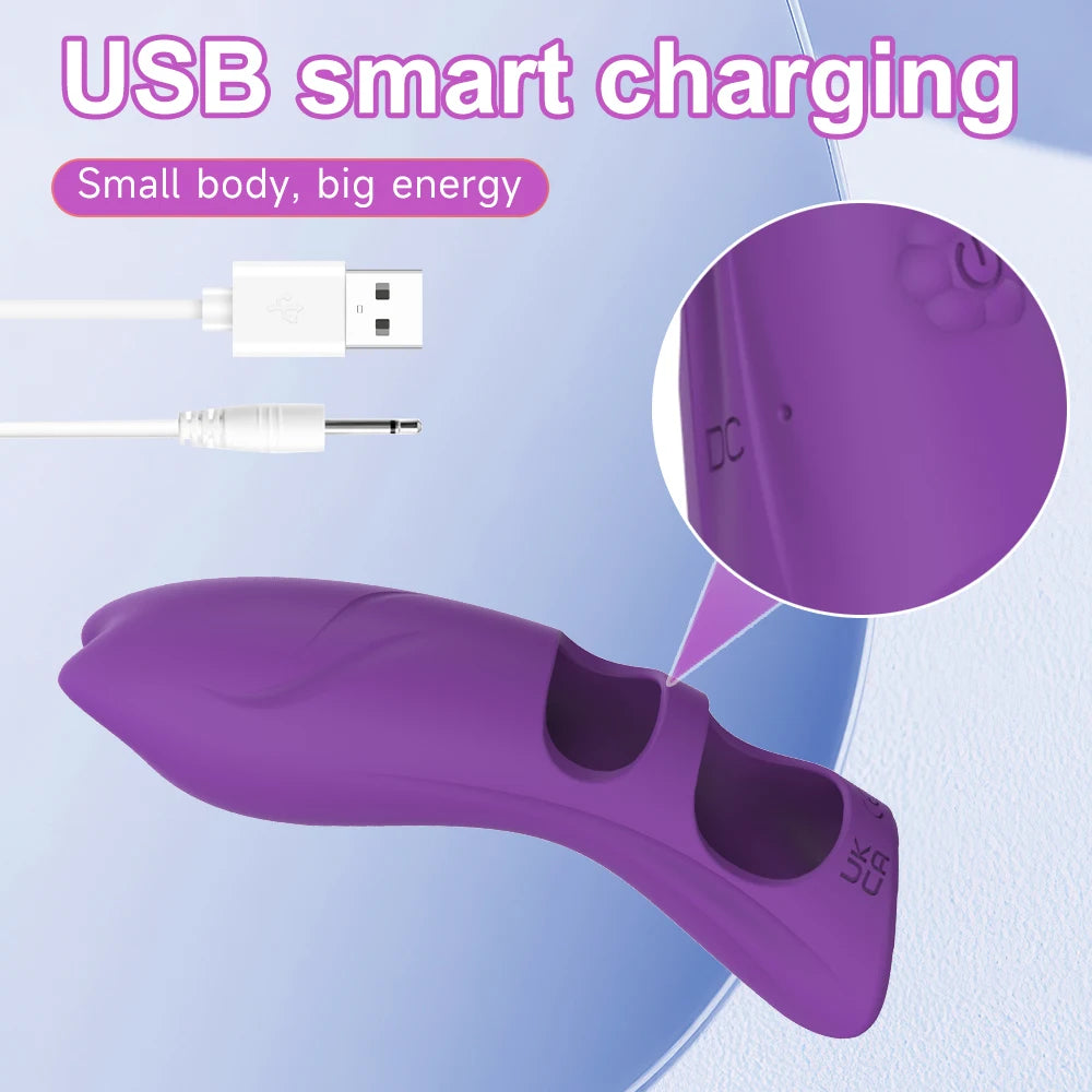 10 Speed G-Spot Finger Vibrator Clitoral Nipple Stimulation Massage Masturbator Suitable for Adult Women or Couples Sex Toy