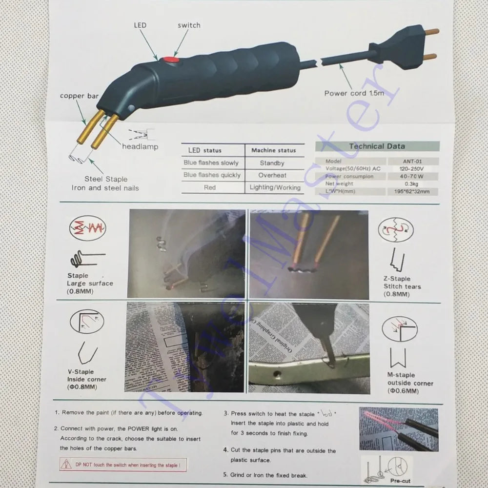 New Heat Gun Plastic Welding Machine Bumper Soldering Iron Staples Bumper Repair Car Tools Kit HOT Stapler Plastic Welder