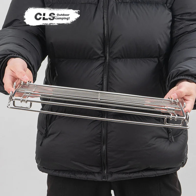 Outdoor Aluminum Table Side Storage Rack Hanging Mesh IGT Table Expansion Bracket Folding Table Extension Basket Folding Rack