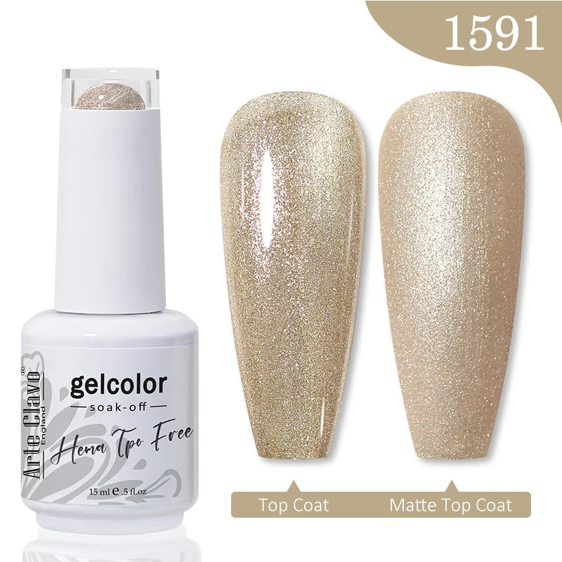 Arte Clavo HEMA TPO FREE Gel Nail Polish Jelly 15ml LED Nail Gel Hybrid Varnish Matt Top Base Coat Nail Art Gellak Primer