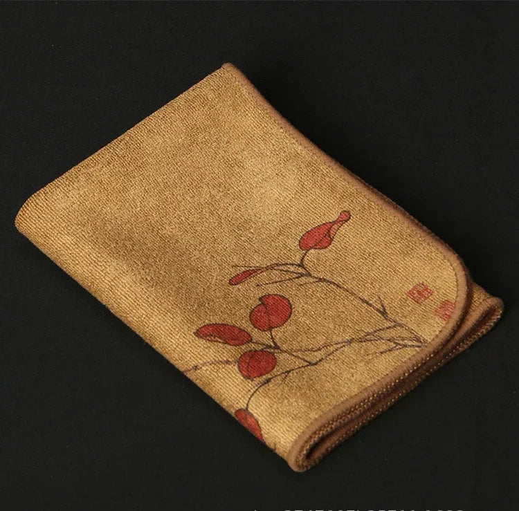 Painted Tea Towel Absorbent Rag Thickened Table Cleaning Tea Cloth Cotton Household Kitchen Cleaning Cloth Dish Cleaning Towels