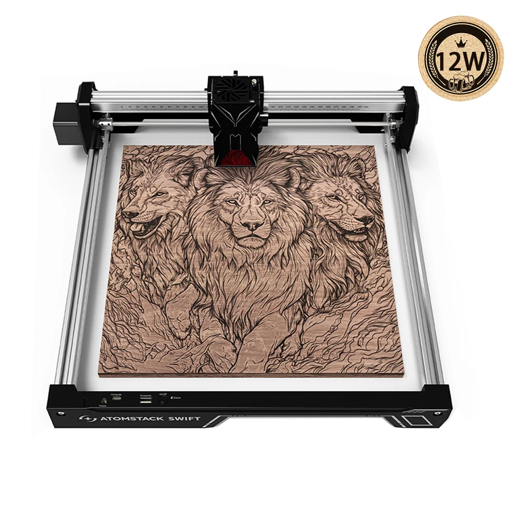 ATOMSTACK Swift 7W Portable Laser Engraver DIY Laser Cut Engraving Machine Engrave Logo Wood Painted Acrylic Glass Leather
