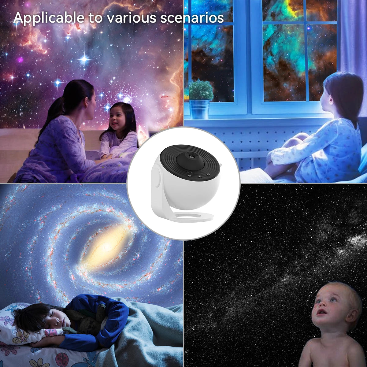LED Night Light Galaxy Projector Starry Sky Projector 360° Rotate Planetarium Night Lamp For Room Decorative Children Kids Gift