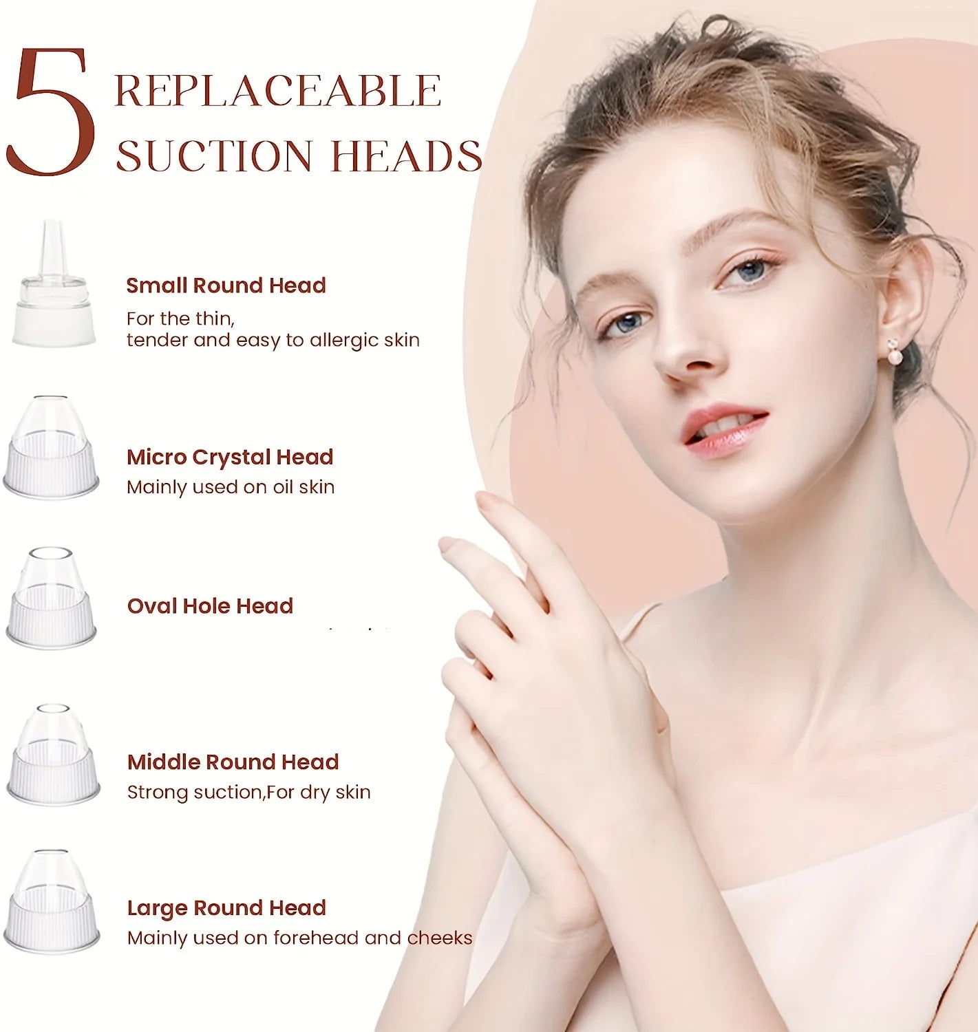 Blackhead Remover Pore Vacuum - 5 Suction - USB Rejected Facial Pore Cleaner Kit For Adult Acne Extractor Tool