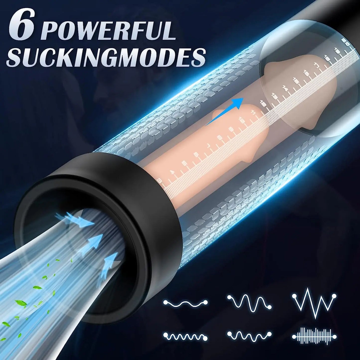 HESEKS Vacuum Sucking Electric Penis Pump Air Water Penis Extender Dick Training Automatic Male Masturbator Sex Toy for Men 18+