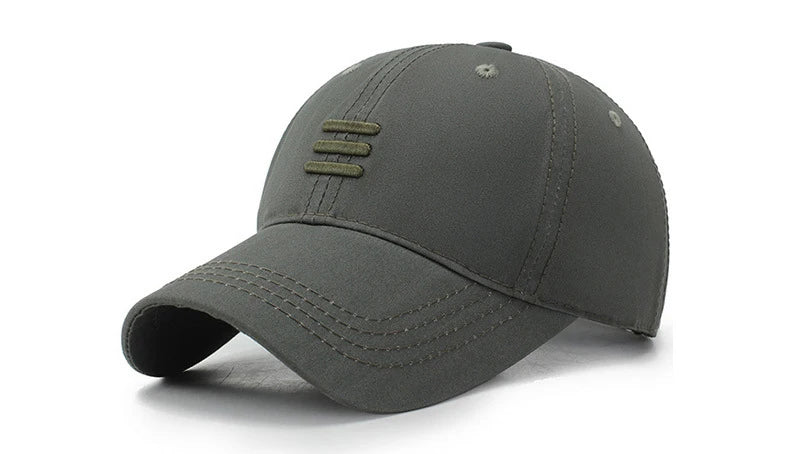 Three Horizontal Lines Embroidery Baseball Caps Spring and Autumn Outdoor Adjustable Casual Hats Sunscreen Hat
