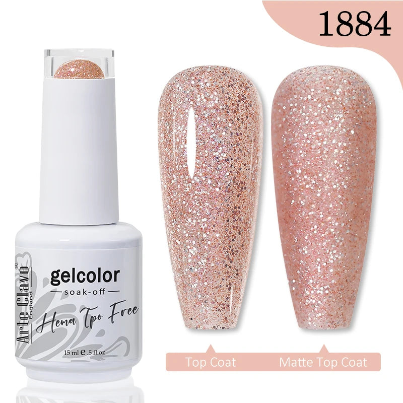 Arte Clavo HEMA TPO FREE Gel Nail Polish Jelly 15ml LED Nail Gel Hybrid Varnish Matt Top Base Coat Nail Art Gellak Primer