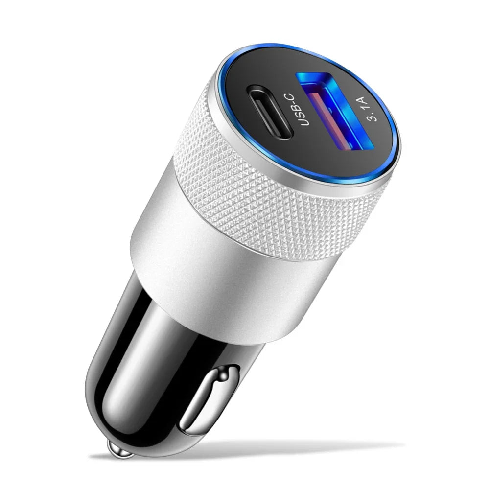 30W Mini USB C Car Charger PD Fast Charge Phone Power Adapter For iPhone Samsung Xiaomi Huawei USB Car Cigarette Lighter Socket