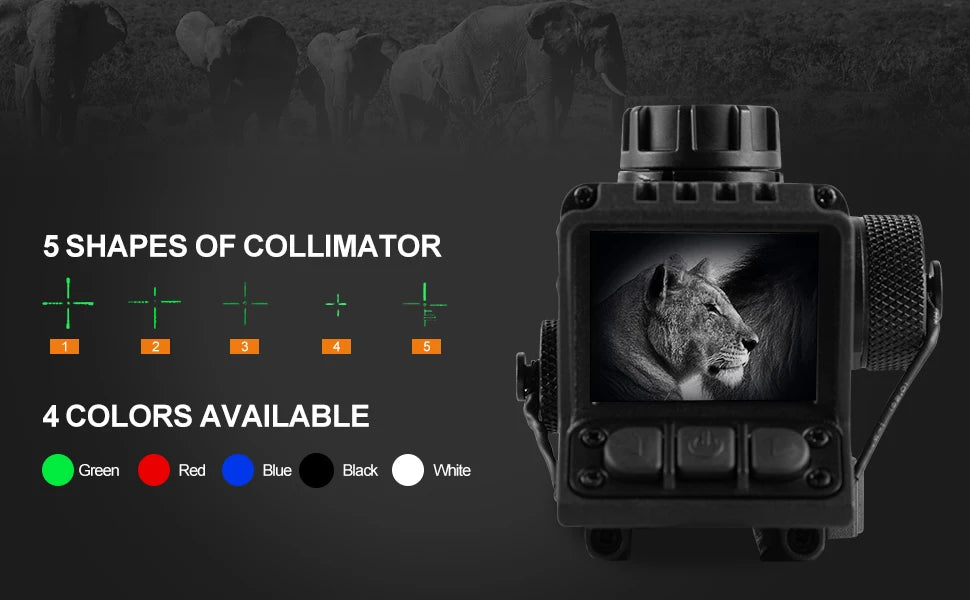 Night Vision Scope Night Vision Rifle Scope with IR850 MOA Recording and Range Finder Infrared Tactical monocular with Crosshair