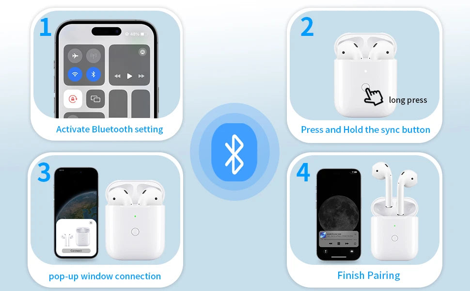 "Universal Replacement Charging Case Compatible with Apple AirPods 1/2 Official-Like F