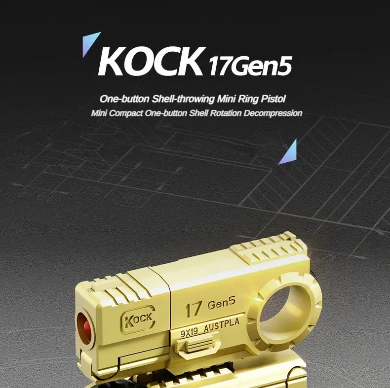 Ring Pistol Soft Bullet Gun Portable Mini 3D Decompression Shell Ejection Alloy Outdoor Funny Toy Boy Birthday Gift Fidget Toys