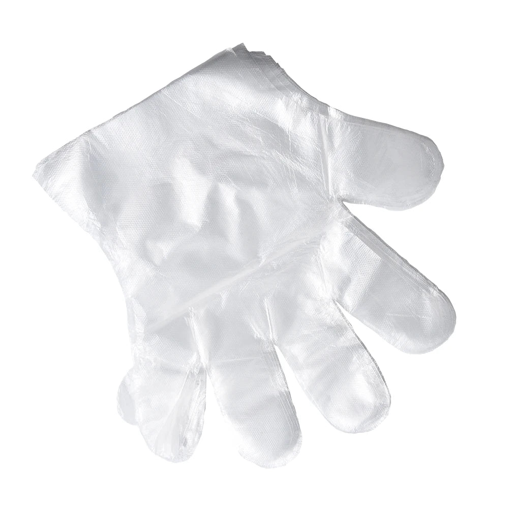 100PCS Disposable Gloves Transparent Waterproof Clean Hygienic Plastic Gloves Food Thickening Film Disposable Kitchenware