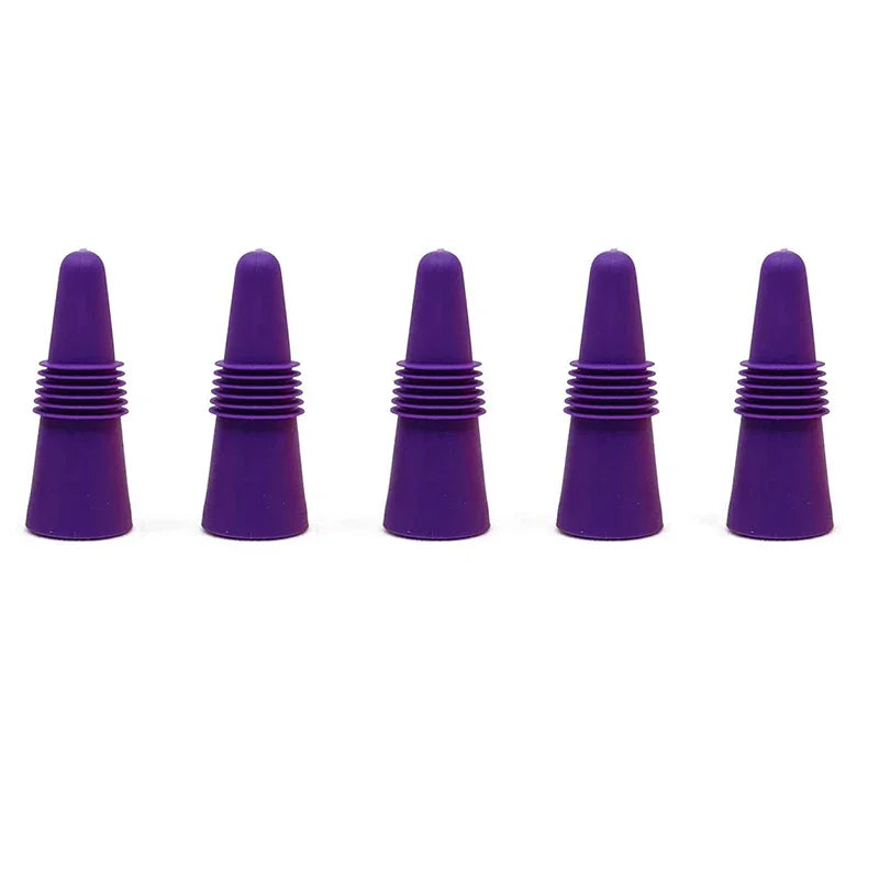 Silicone Wine Bottle Stopper Set Whisky Accessories Leak Proof Beer Champagne Cap Closer Wine Cork Plugs Lids Kitchen Bars Tools