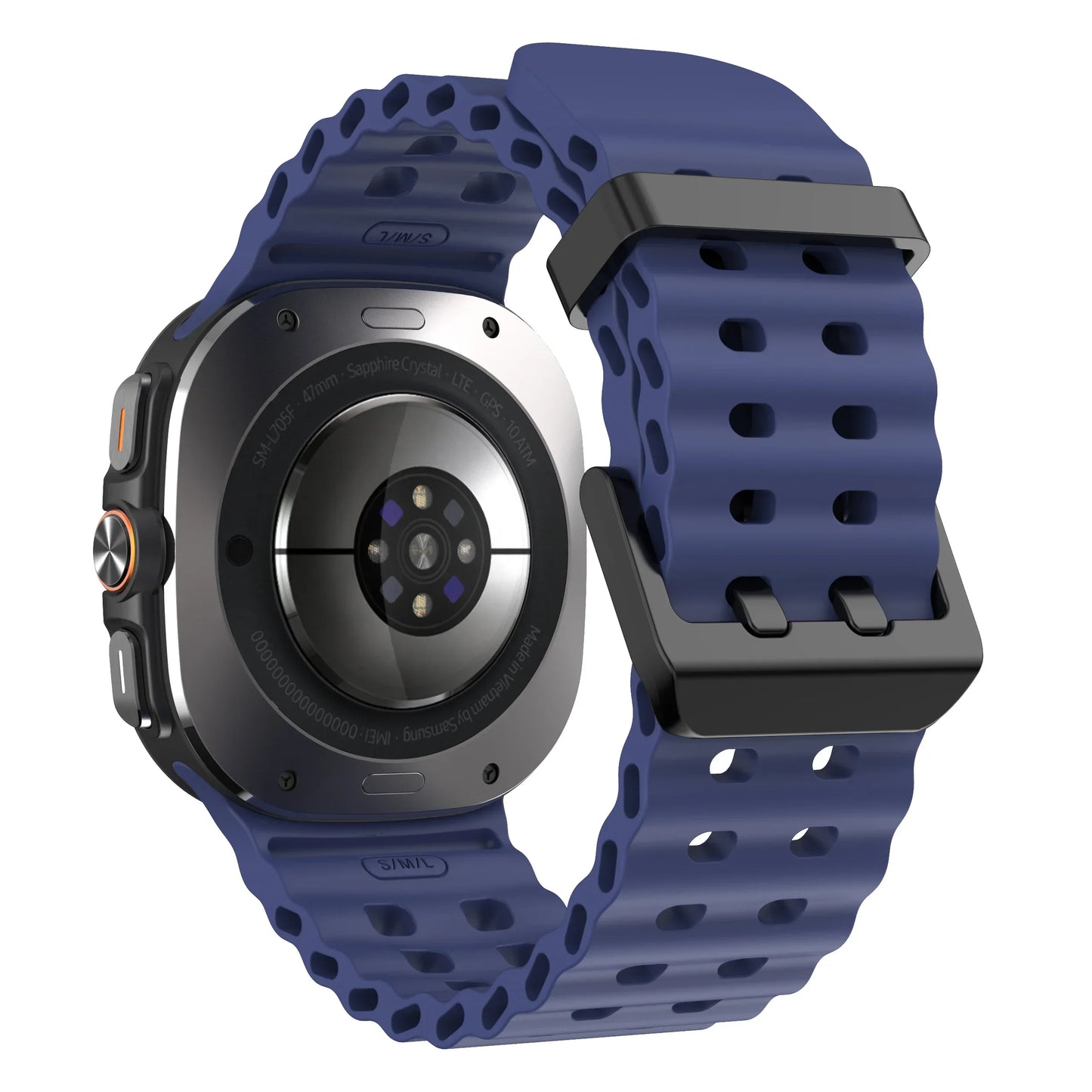 NEW Marine Silicone Strap for Samsung Watch Ultra 47mm Bracelet No Gaps Sport Two-tone Band for Galaxy 7 Ultra Watchband Straps