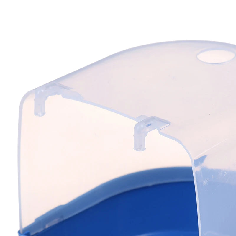 Plastic Bird Water Bath Box Bathtub Parrot For Parakeet Hanging Bowl
