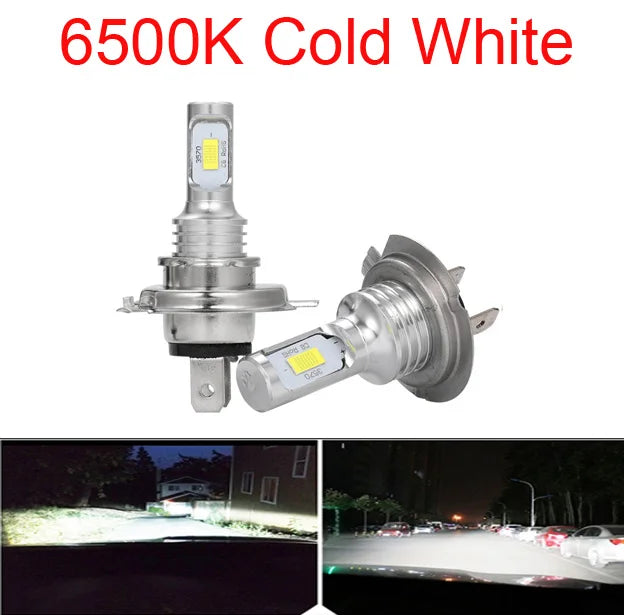2Pcs H7 LED Headlight Bulb Mini H4 H1 H3 Wireless 80W 20000LM 6500K 4300K CSP Car Headlamp Auto Diode Lamp 12V 24V Automobile