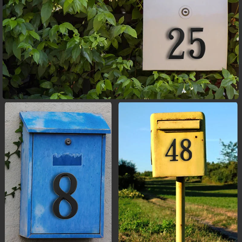House Number Outdoor Letters Digital Outdoor Numbers for Residence Signs Door Alphabet Home Address Name Plate Hotel Residential