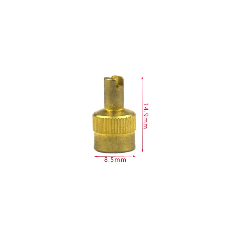 4pcs/10pcs/12pcs Slotted Head Valve Stem Caps with Core Remover Tool for Car Motorcycle Valve Caps Steel Copper