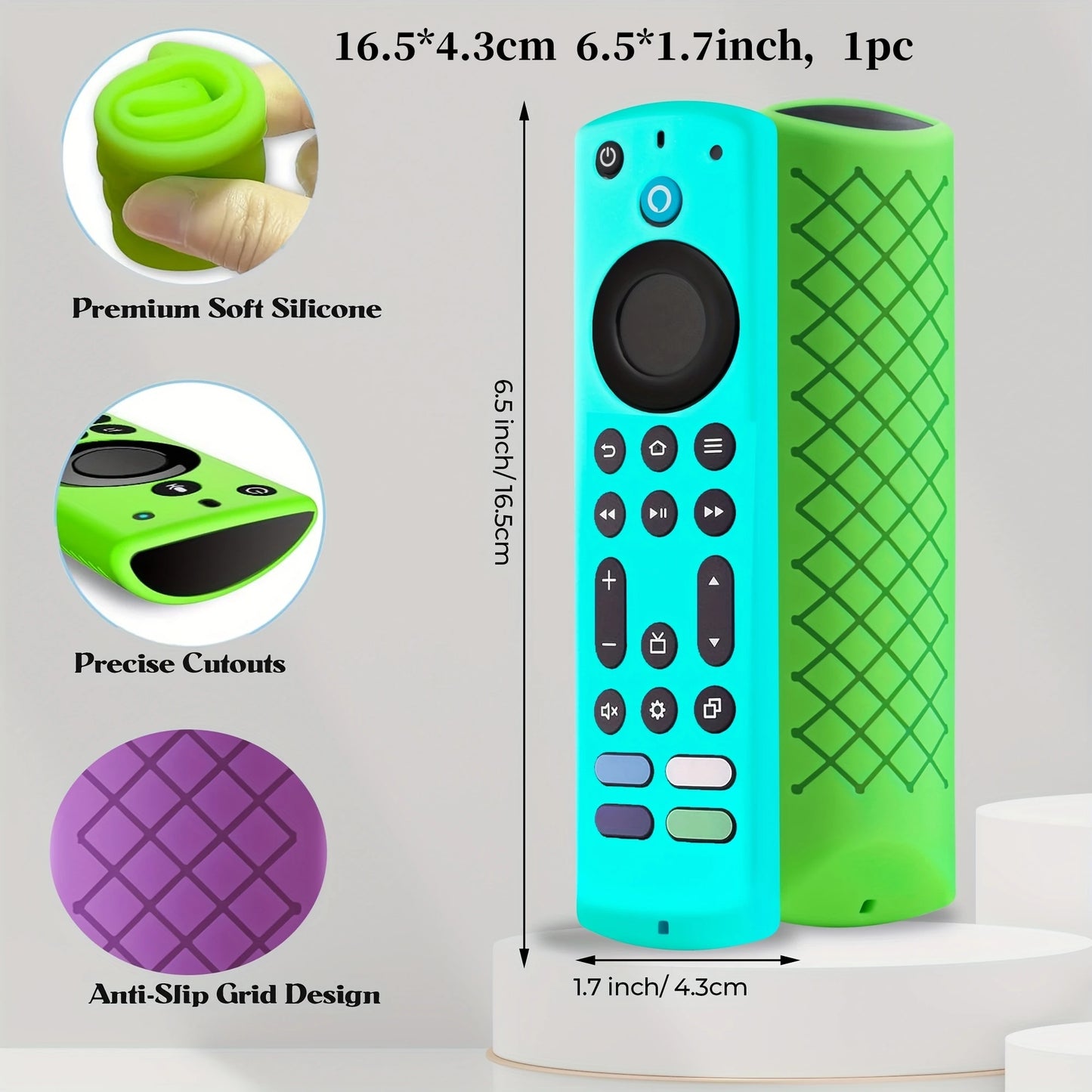 Silicone Remote Case Glow in The Dark for Firetv 4K Max (2nd)/Insignia/Pioneer/Omni (QLED) Series with Lanyard, Lightweight Ant