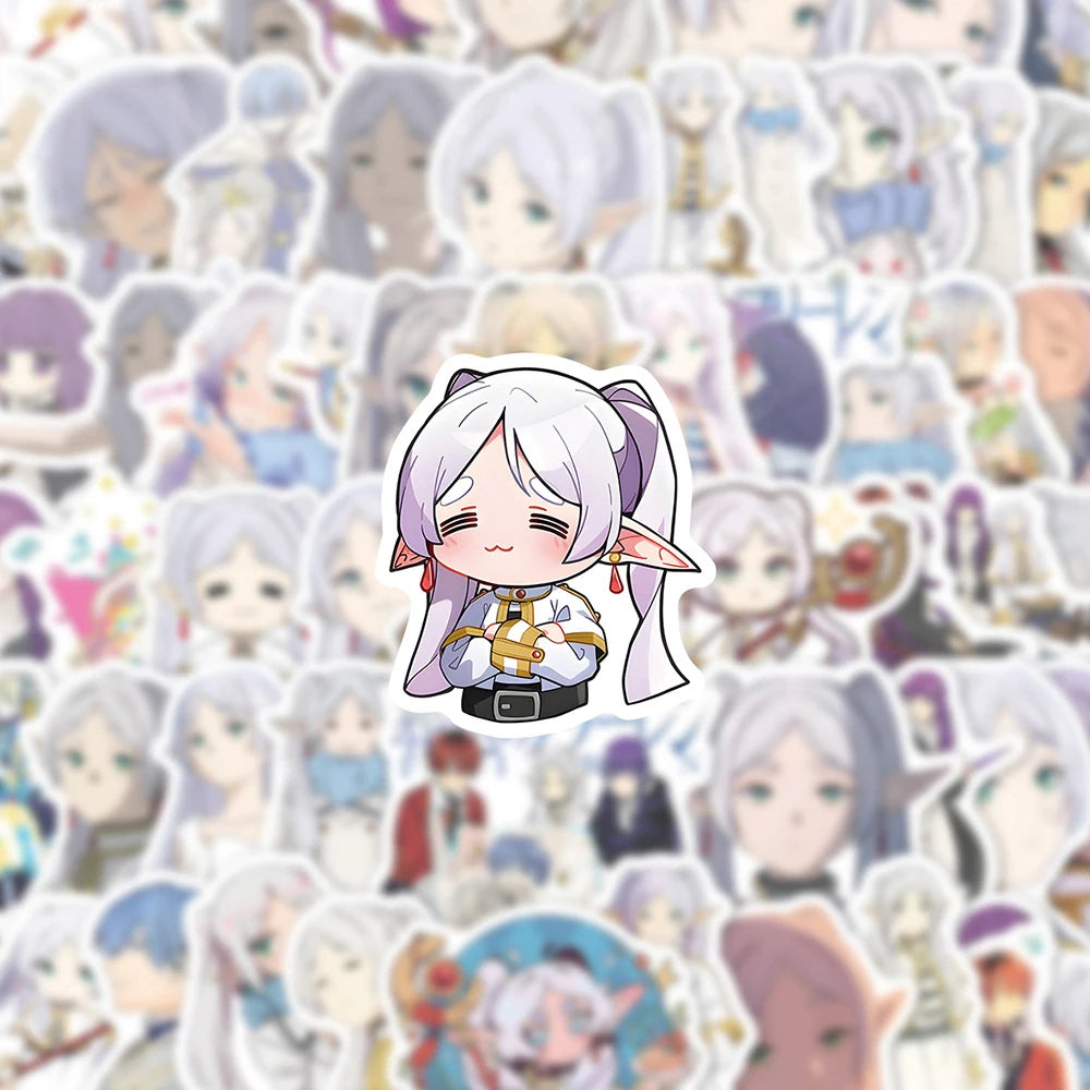 60pcs Cute Cartoon Frieren Beyond Journeys End Stickers Himmel Frieren Anime Decals Skateboard Laptop Phone Waterproof Sticker