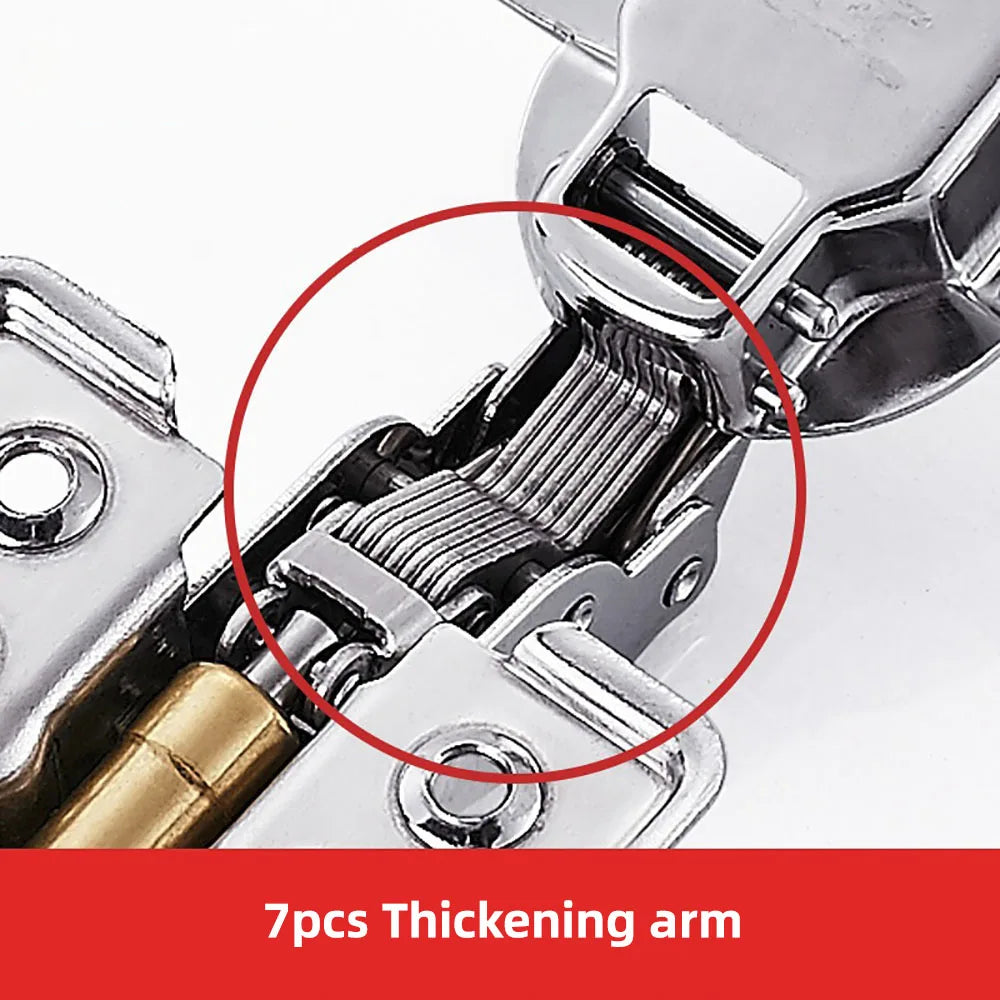1pc Furniture Cabinet Hinge Cold Roll Steel Door Hydraulic Hinges Damper Buffer Soft Close For Kitchen Furniture Hardware
