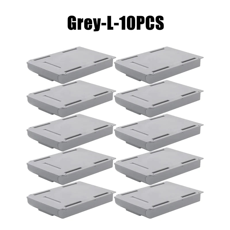 Hidden Storage Box Desk Storage Drawer Self-Adhesive Plastic Table Storage Holder Simple Sundries Cosmetics Stationery Organizer