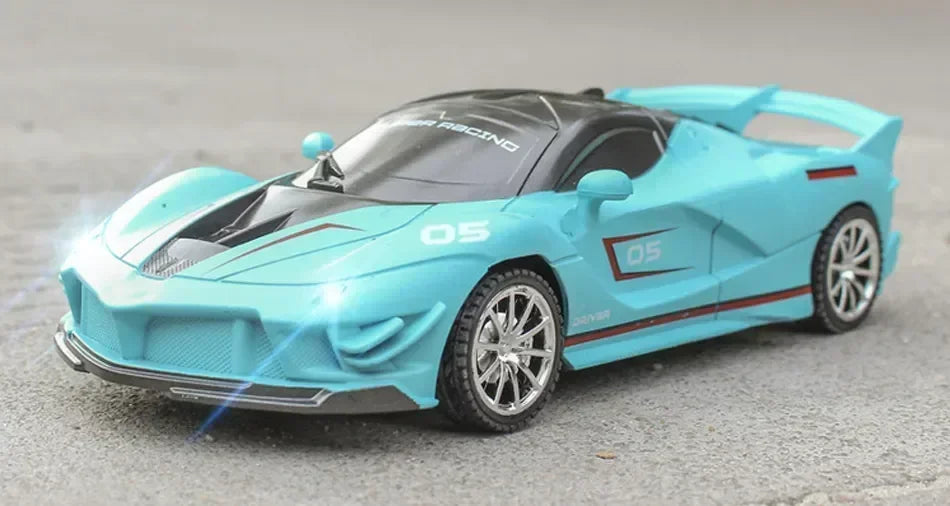 1/18 RC Car LED Light 2.4G Radio Remote Control Sports Cars For Children Racing High Speed Drive Vehicle Drift Boys Girls Toys