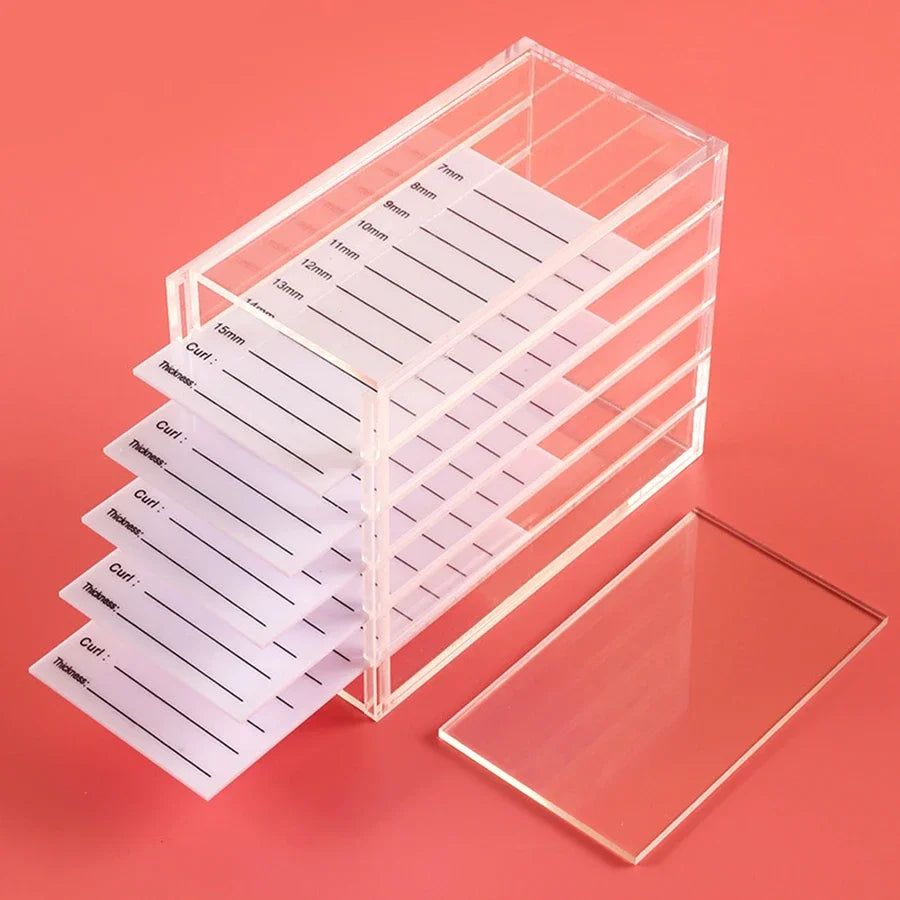 wholesale 1Pcs Eyelash Extensions Storage Box 5 Layers Acrylic Pallet Lash Organizer Holder Display Stand Makeup Tools Supplies