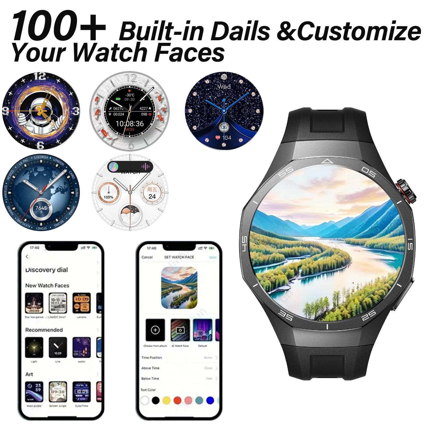 LAXASFIT 2025 New  Smart Watch AMOLED HD Screen Sports Heart Rate Bluetooth Call Men Women Smart Watch