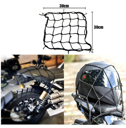 pc Motorcycle Luggage Net Bike 6 Hooks Hold down Fuel Tank Luggage Mesh Web Bungee Black Motorcycle Bike Tank Car Styling