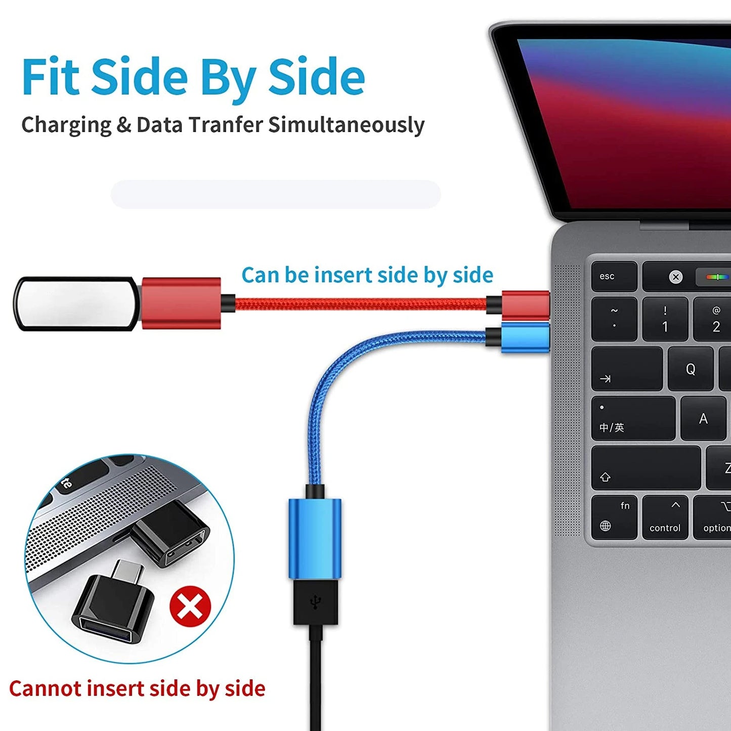 OTG Type C Cable Adapter USB to Type C Adapter Connector for Xiaomi Samsung Universal OTG Data Cable Converter for MacBook Pro