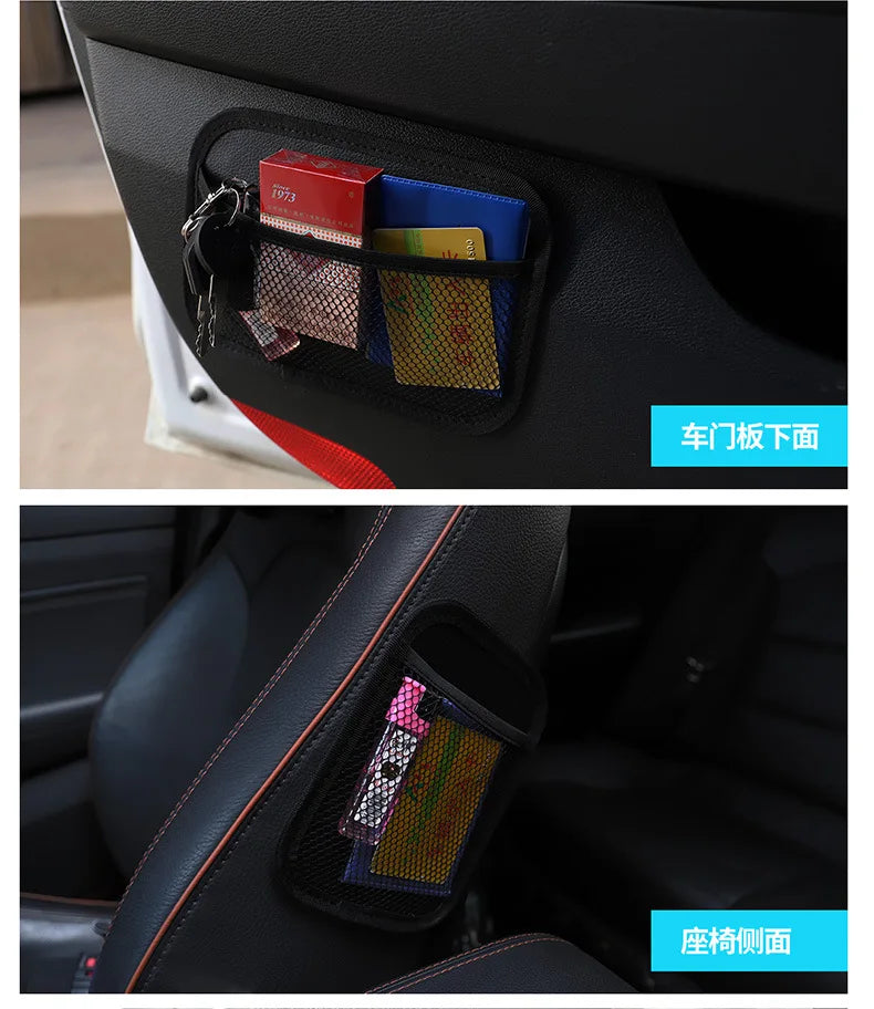 Stowing Tidying Oxford Fabric Car Storage Net Bag Automotive Pocket Multi-use Car Seat Back Organizer