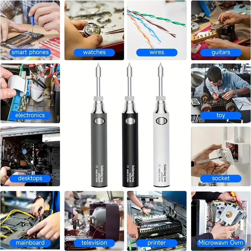Wireless Charging Electric Soldering Iron Solder Iron USB 5V8W Fast Charging lithium battery Portable Repair Welding Tools