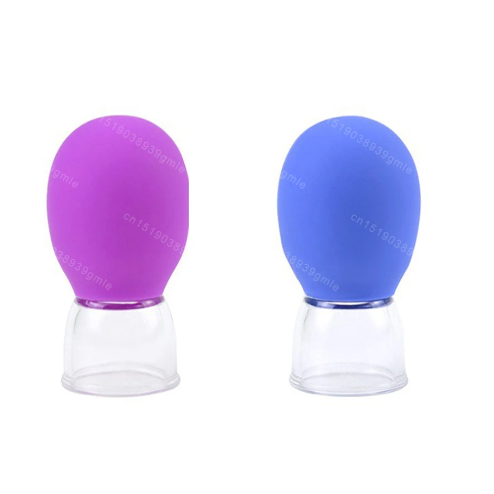 Silicone Vacuum Cupping Massage Jars Anti Cellulite Massage Facial Suction Cups Face Neck Lift Skin Scraping Guasha Anti Wrinkle
