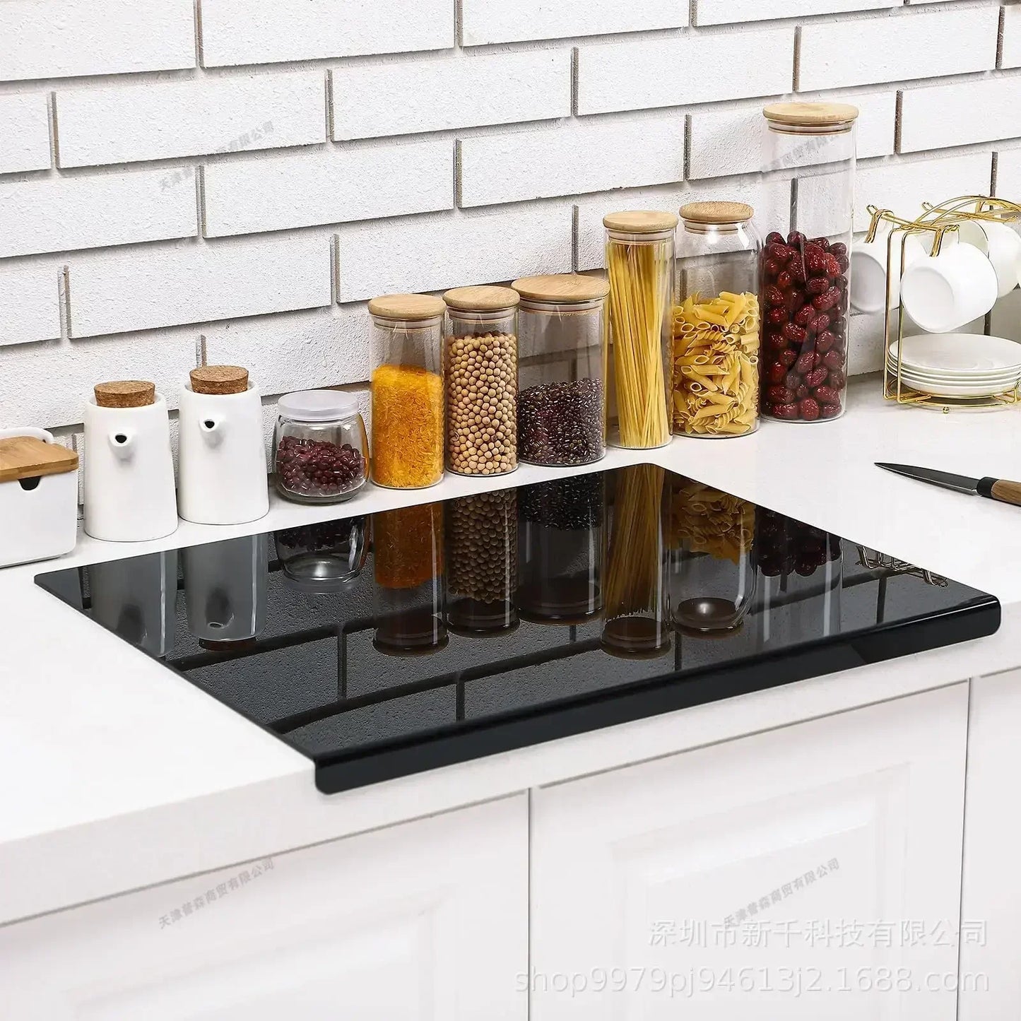 New High Quality Acrylic Cutting Boards Chopping Boards with Lip Anti-slip Countertop Protector Cheese Board Kitchen Accessories