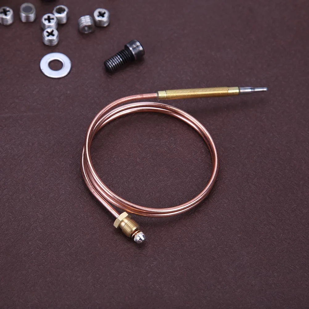 60cm Gas Stove Thermocouple Heater Part Burner Universal Fireplace Replace Adaptors Digital Temperature Controller With 5 Nuts