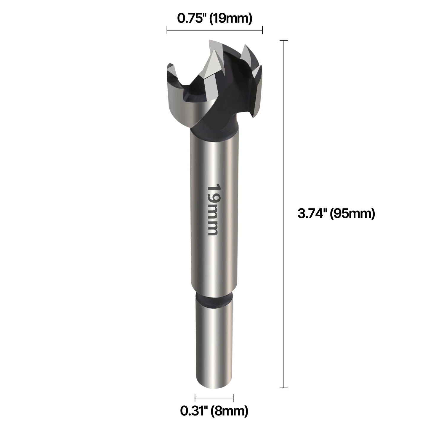 Vearter 1Pc 6mm-100mm Forstner Woodworking Tools Hole Saw Hinge Boring Drill Bits Round Shank High Carbon Steel Cutter