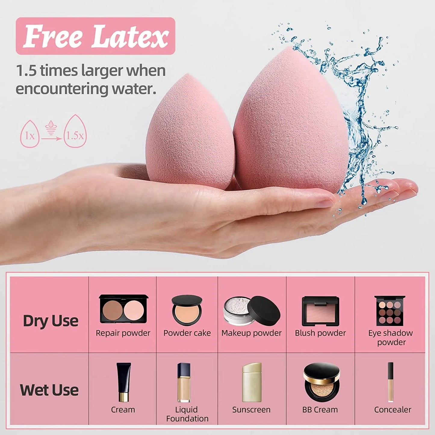 7 Pieces Makeup Sponge Blender Set for Foundation Cosmetic For Foundation Cream Concealer Make Up Tools makeup free shipping