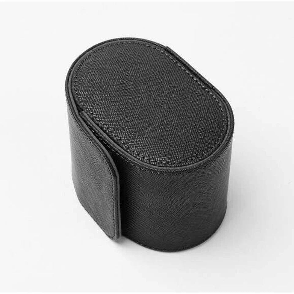 1 Grid Single Watch Box Vintage Pu Leather Slots Flexible Bracket Holder Mechinical Quartz Watch for Business Travel Storage Man